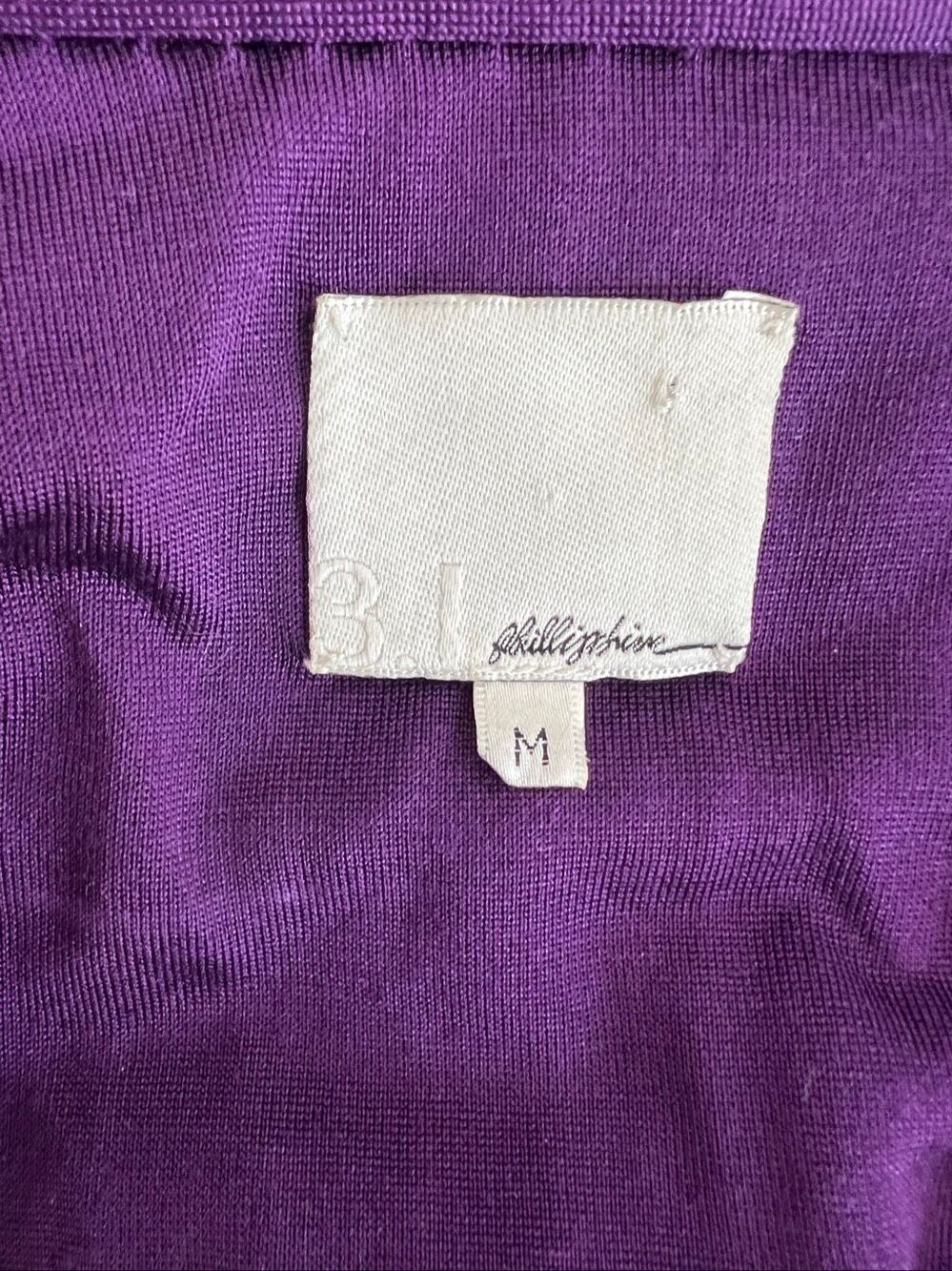 3.1 Phillip Lim Plum Purple Silk Blend Draped Ruched V Neck Midi Dress M - Picture 5 of 8